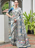 Rama Blue Pure Soft Banarasi Silk Patola Zari Woven Saree 
