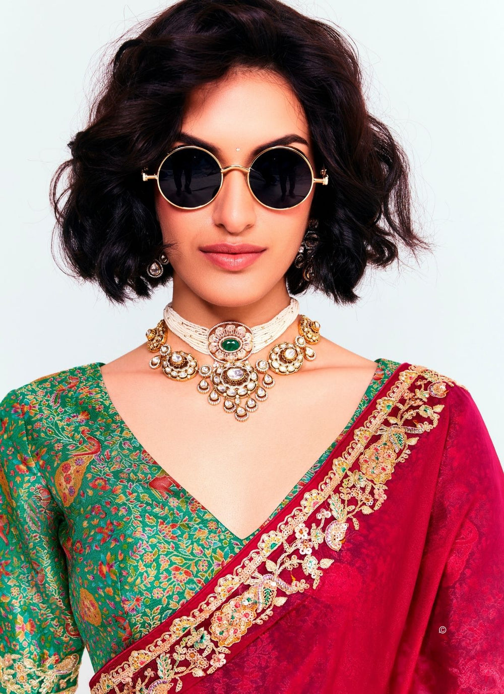 Red Pure Soft Fancy Febric Party Wear Premium Saree