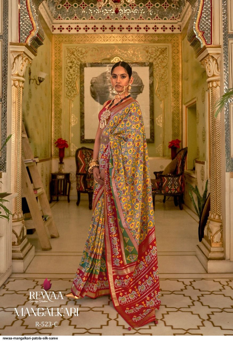Rewaa Mangalkari Patola Silk Saree