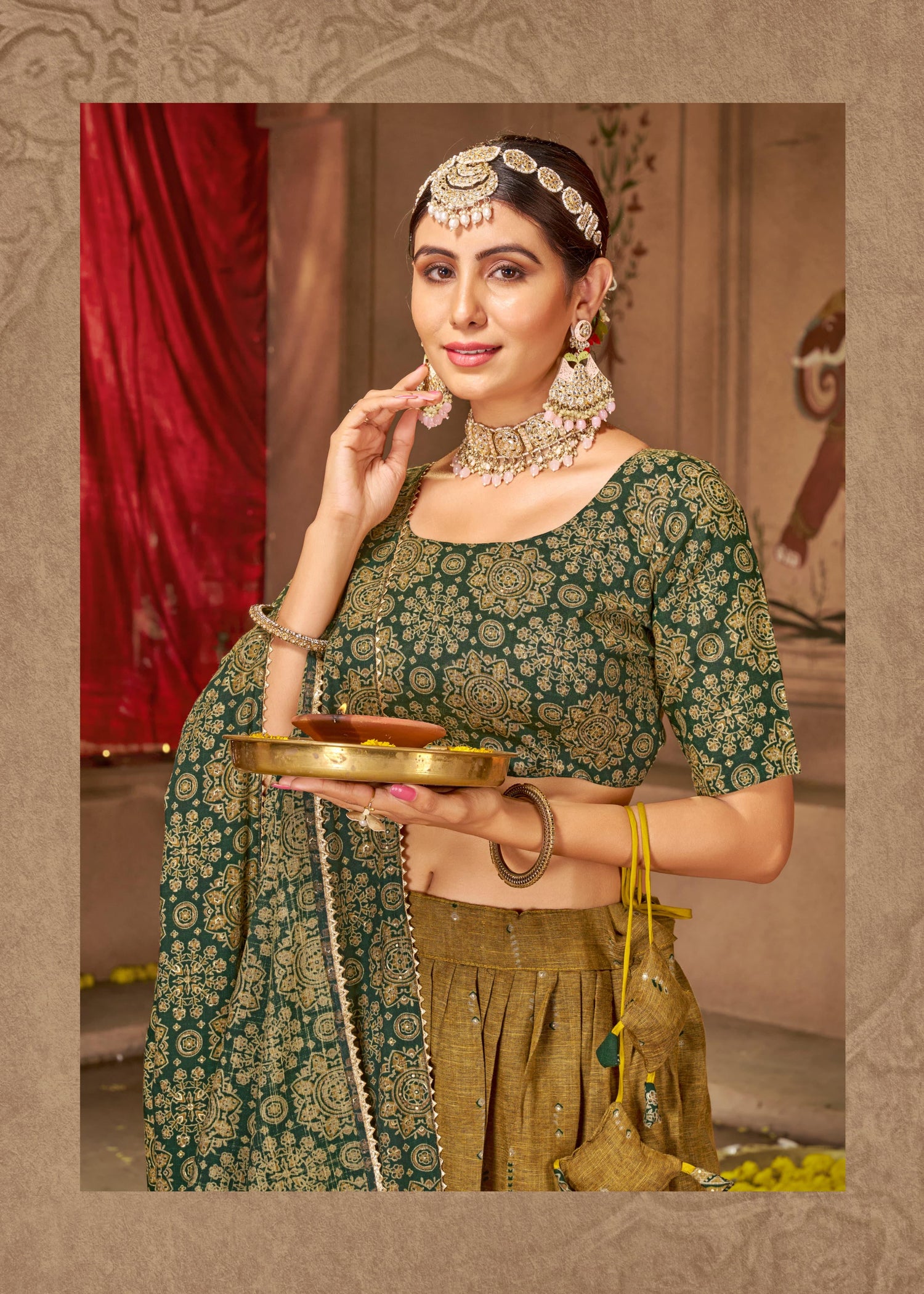 Beautiful Traditional Shubharambh Cotton Lehenga Choli - Anant Exports