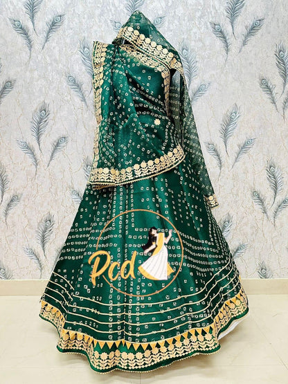 Rajasthani Traditional Combo Mother daughter Bhandhej Kotta Doriya Lehenga Chunni - Anant Exports