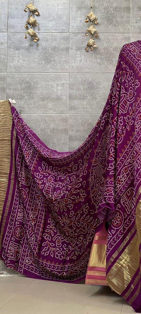 Beautiful Designer Semi Gaji Silk Dupptta - Anant Exports
