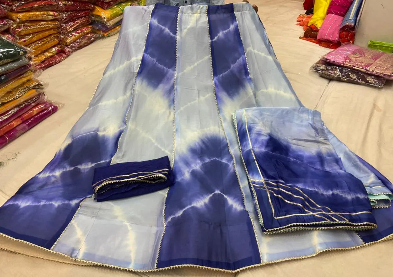 Rajsthani Lehriya Multi colourful design Lehenga Choli - Anant Exports
