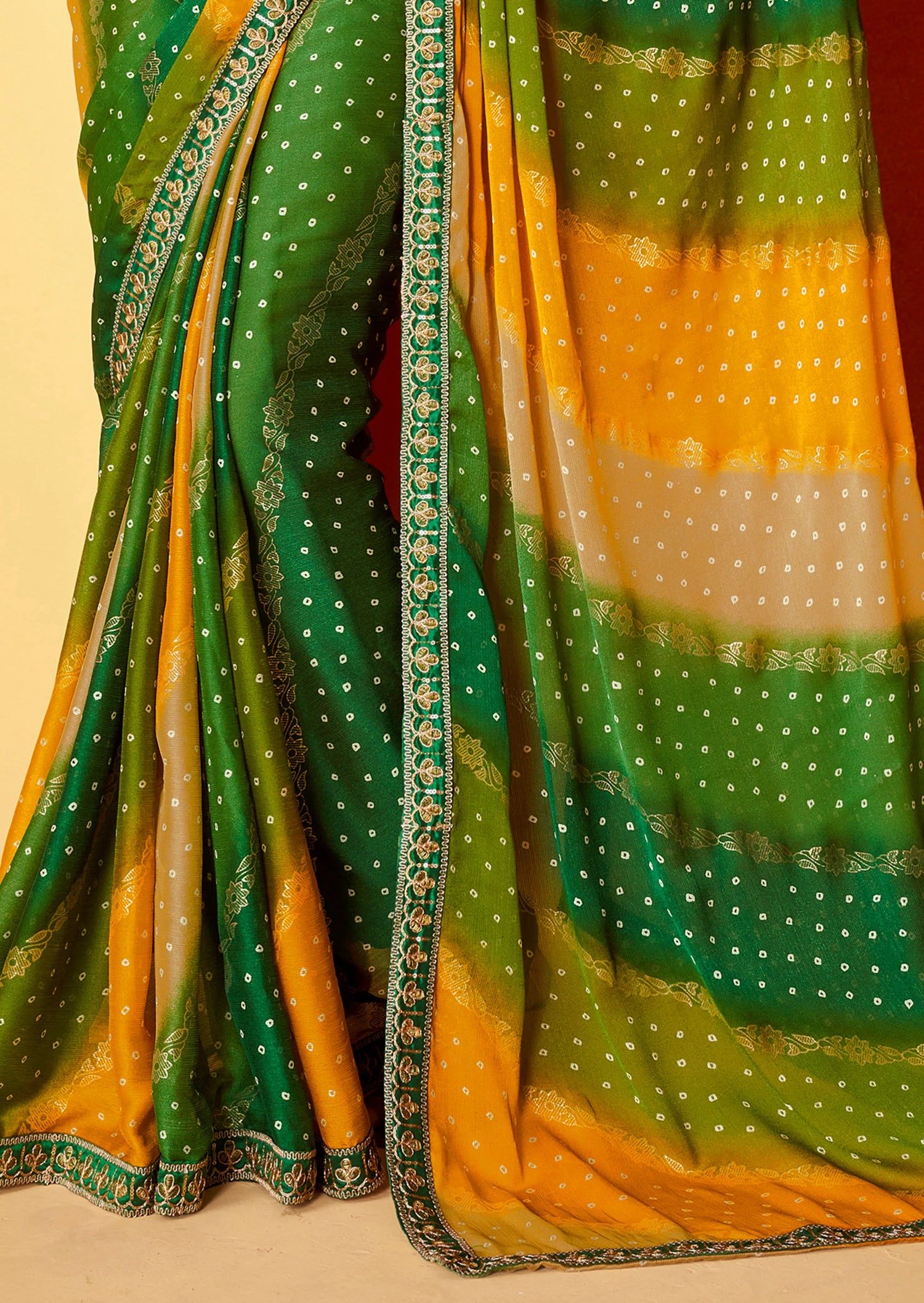 Beautiful Designer Occasion Wear Pure Chiffon Saree