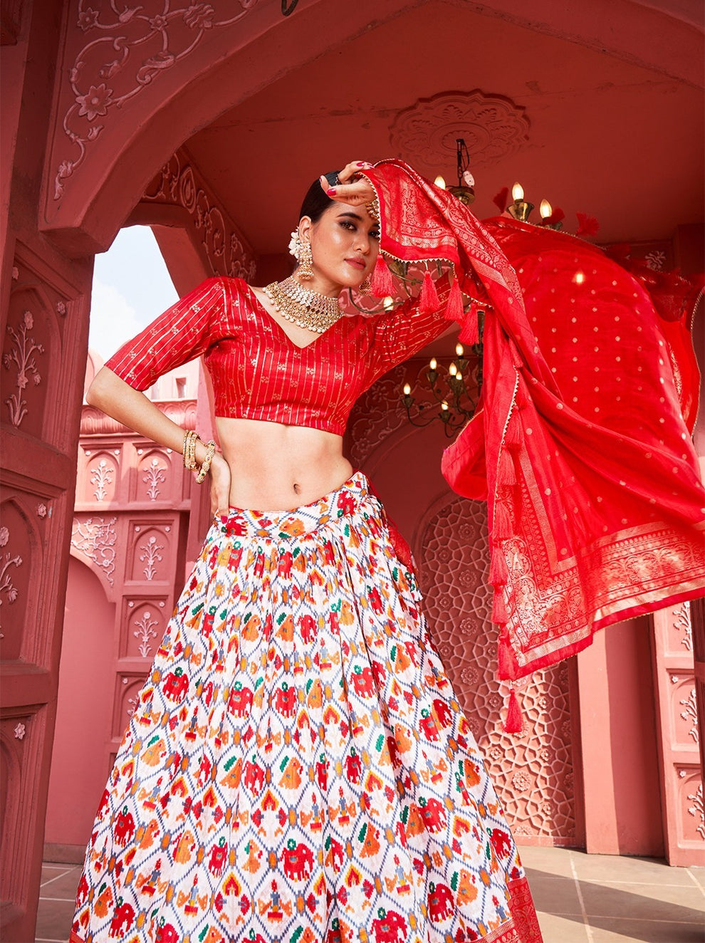 Navratri Special Traditional Looks For Patola Print Lehenga Choli D.no-1640