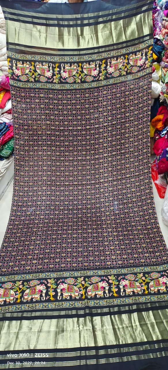 Designer Digital Print Gaji Modal Silk Duptta