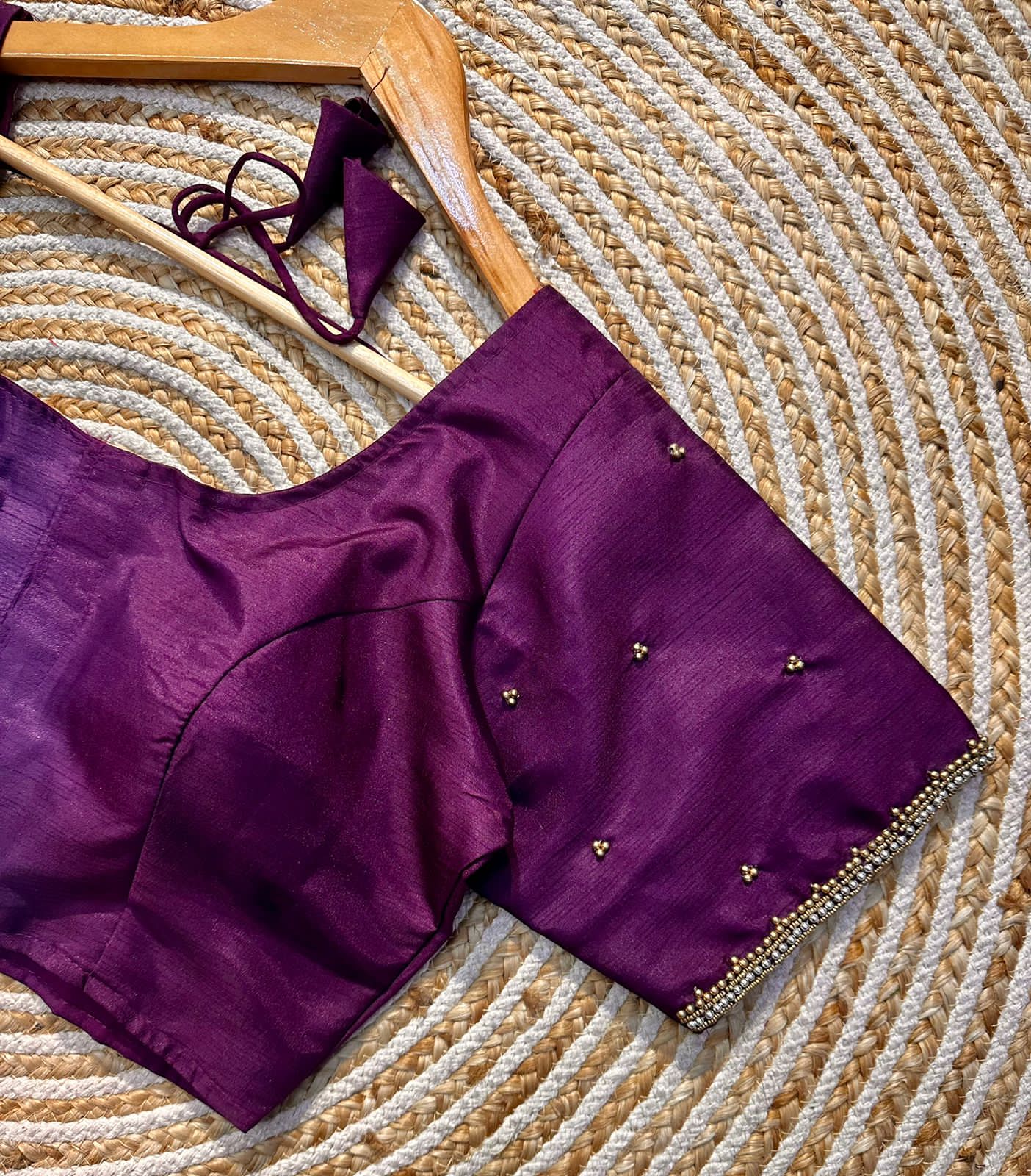 Beautiful Designer Golden Handcrafted Blouse