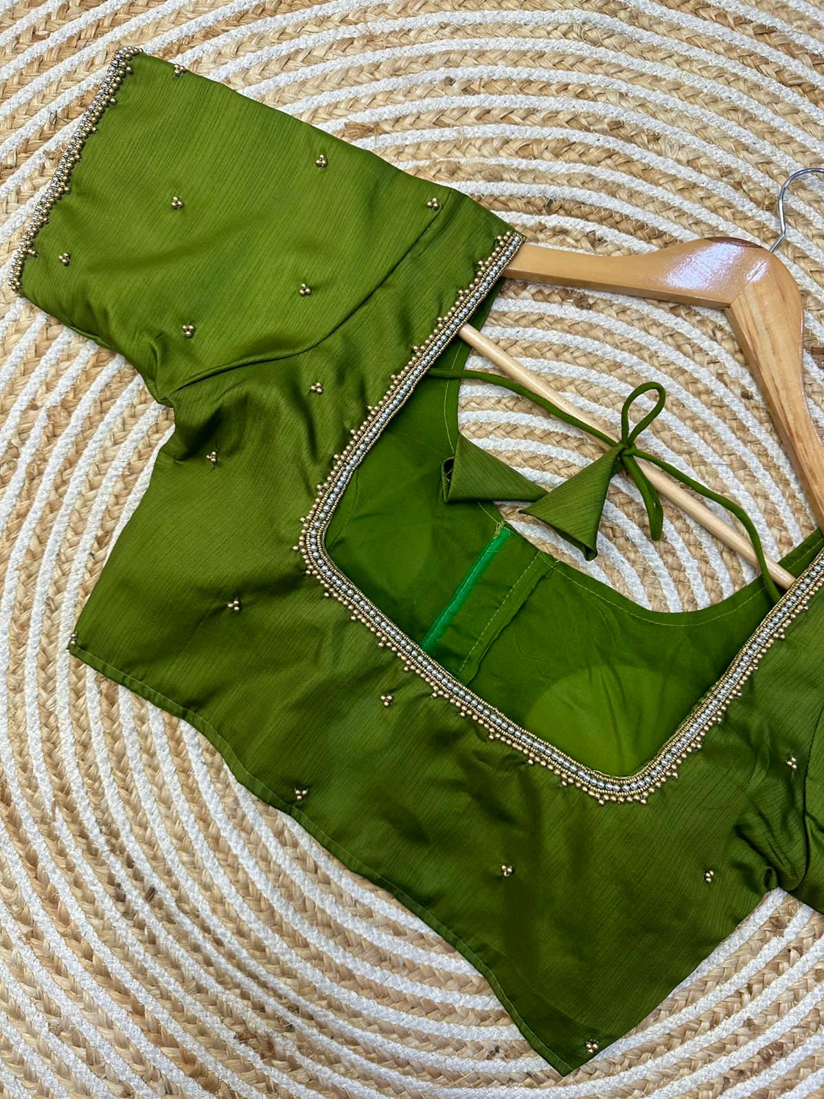 Beautiful Designer Golden Handcrafted Blouse