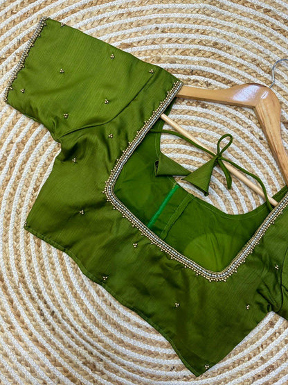 Beautiful Designer Golden Handcrafted Blouse - Anant Exports