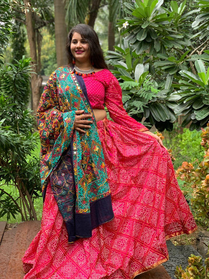 Pavitra Bandhej Navratri Lehenga Choli - Anant Exports