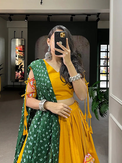 Beautiful Party Wear Traditional Gamthi Mirror Work Lehenga Choli D.No. 1604 - Anant Exports