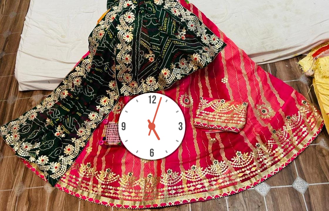 Rajsthani Traditional Rajputi Pure Kota Doriya Lehenga Choli.