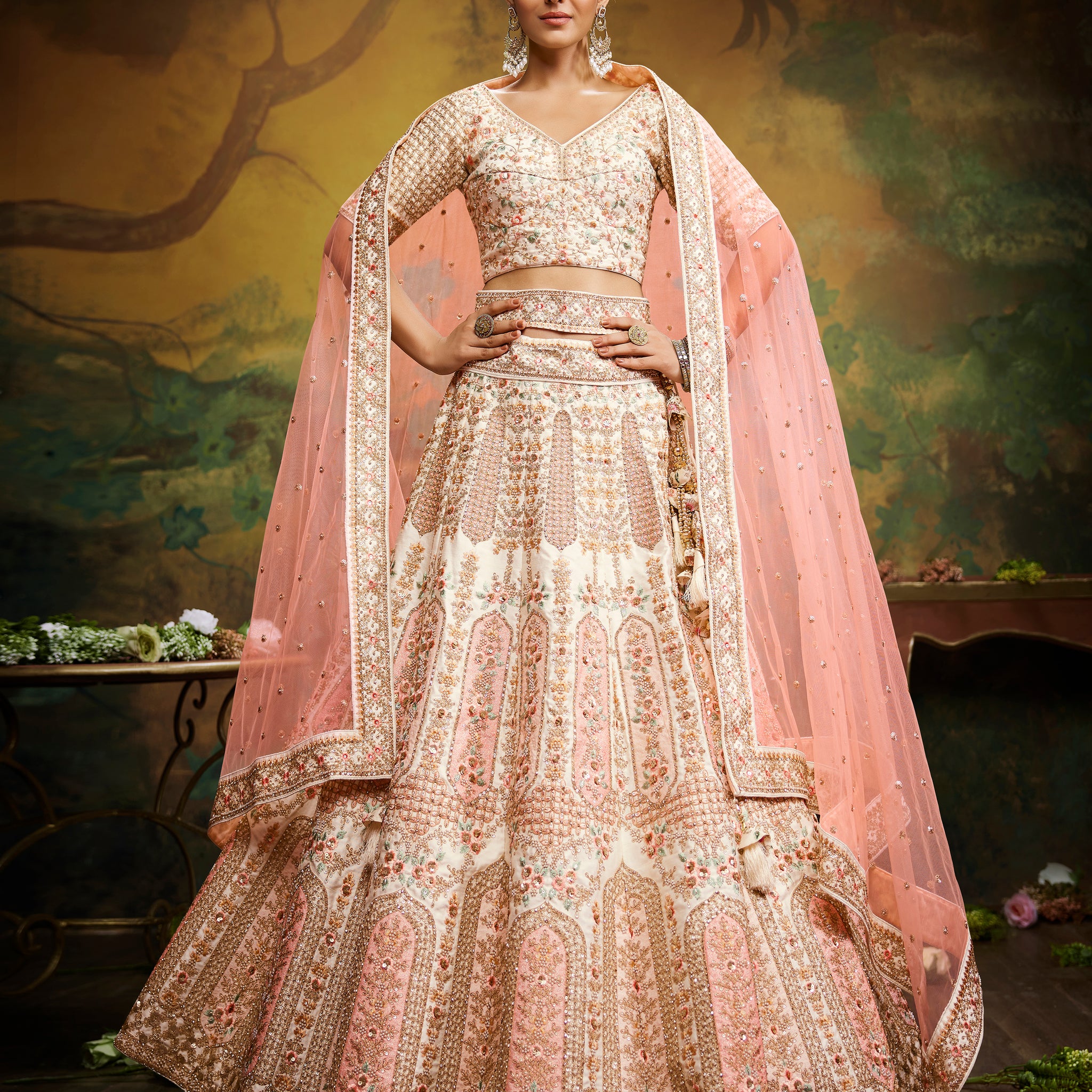Bridal look in lehenga