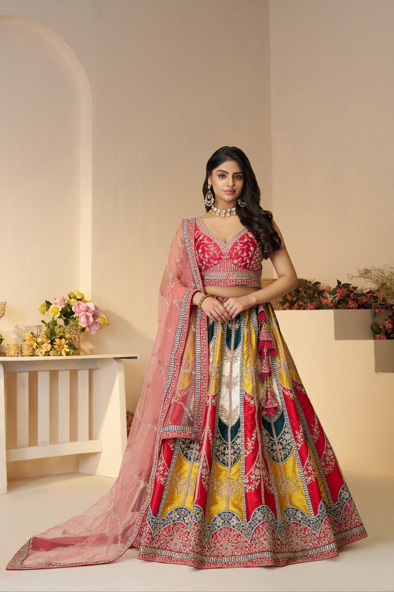 Traditional Silk Wedding Lehenga Set

