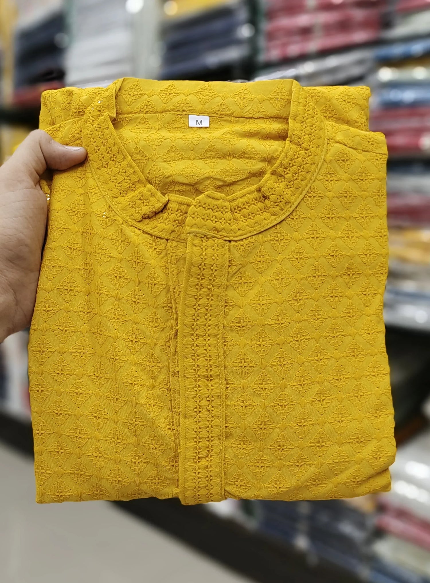 Traditional Occasion chikanKari work kurta Pajama - Anant Exports