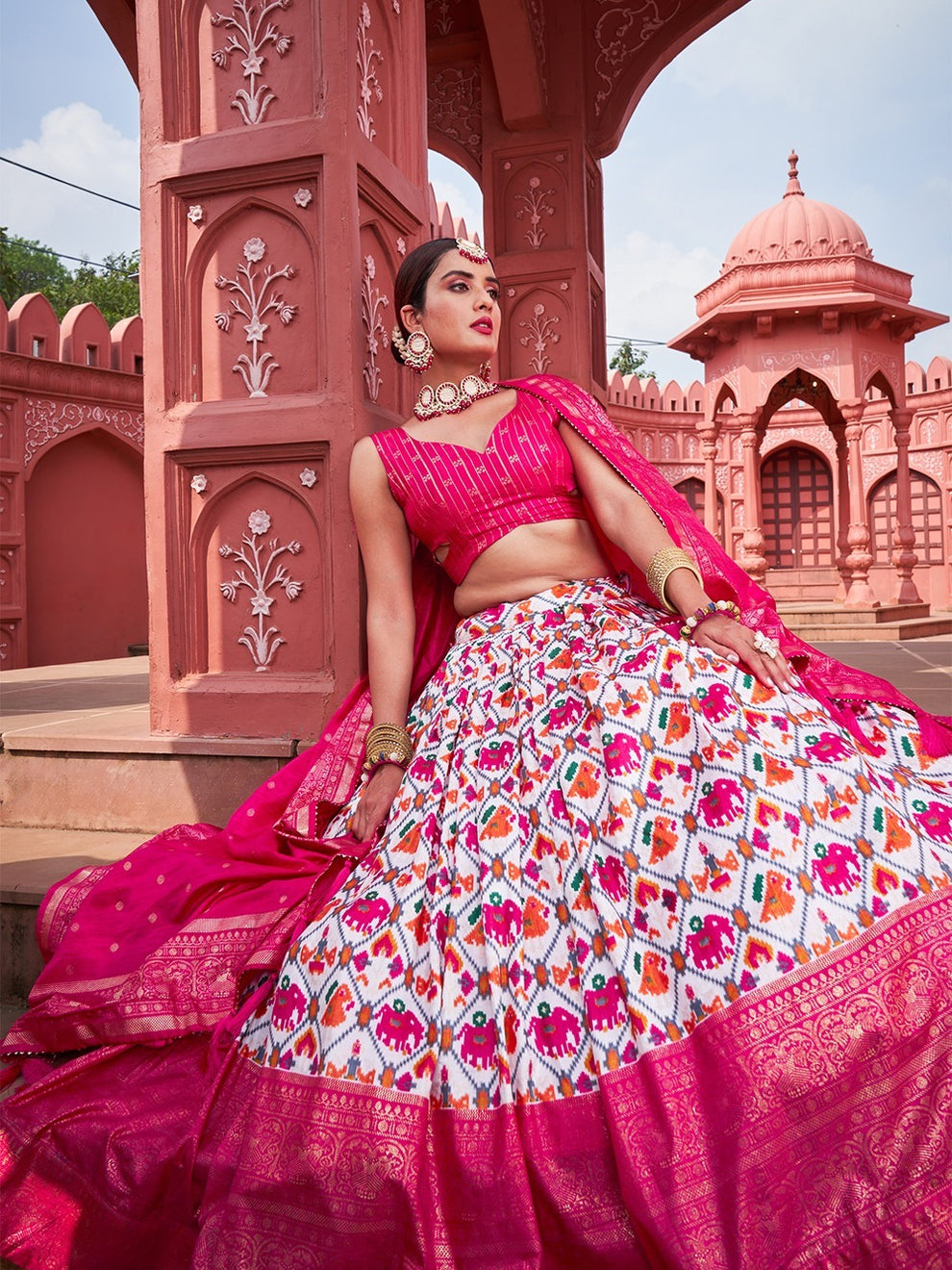 Navratri Special Traditional Looks For Patola Print Lehenga Choli D.no-1640