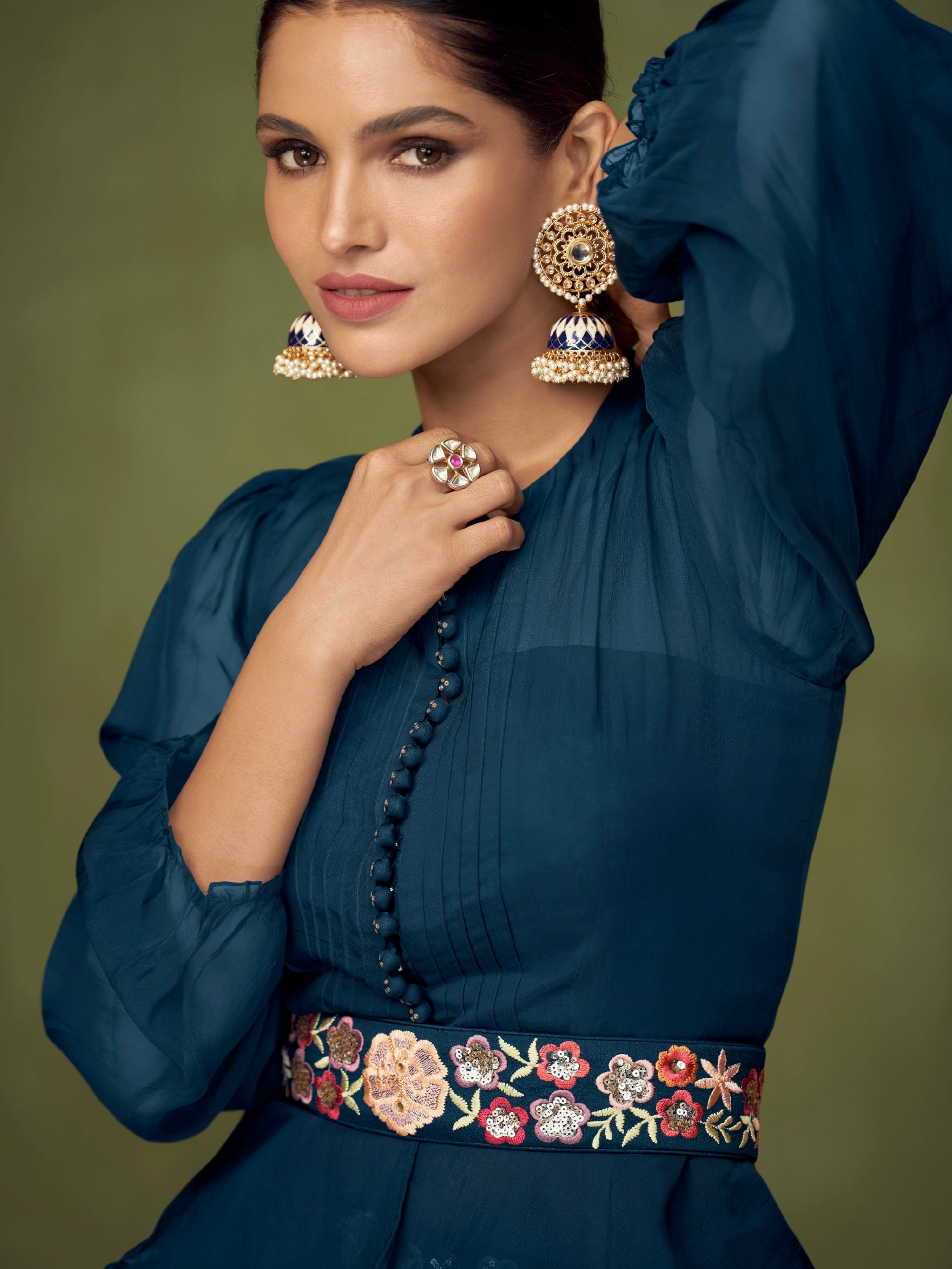 Modern Anarkali dress for weddings

