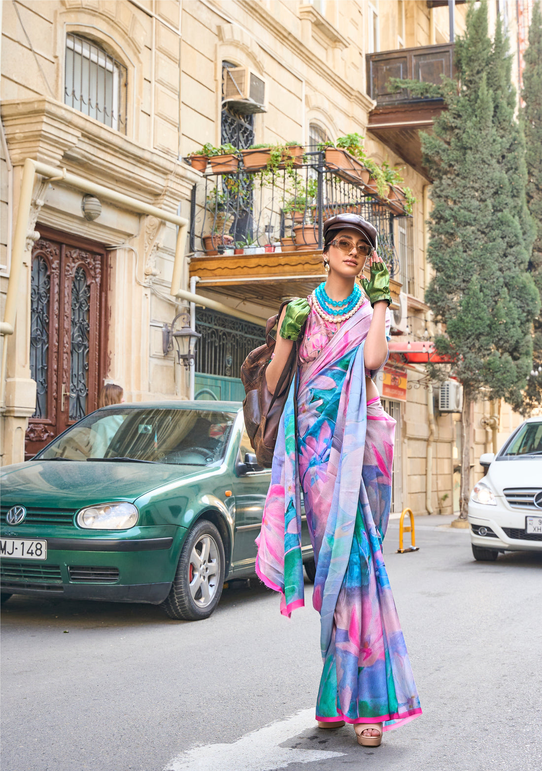 Beautiful Casual Wear Satin Georgette With Digital Print Saree