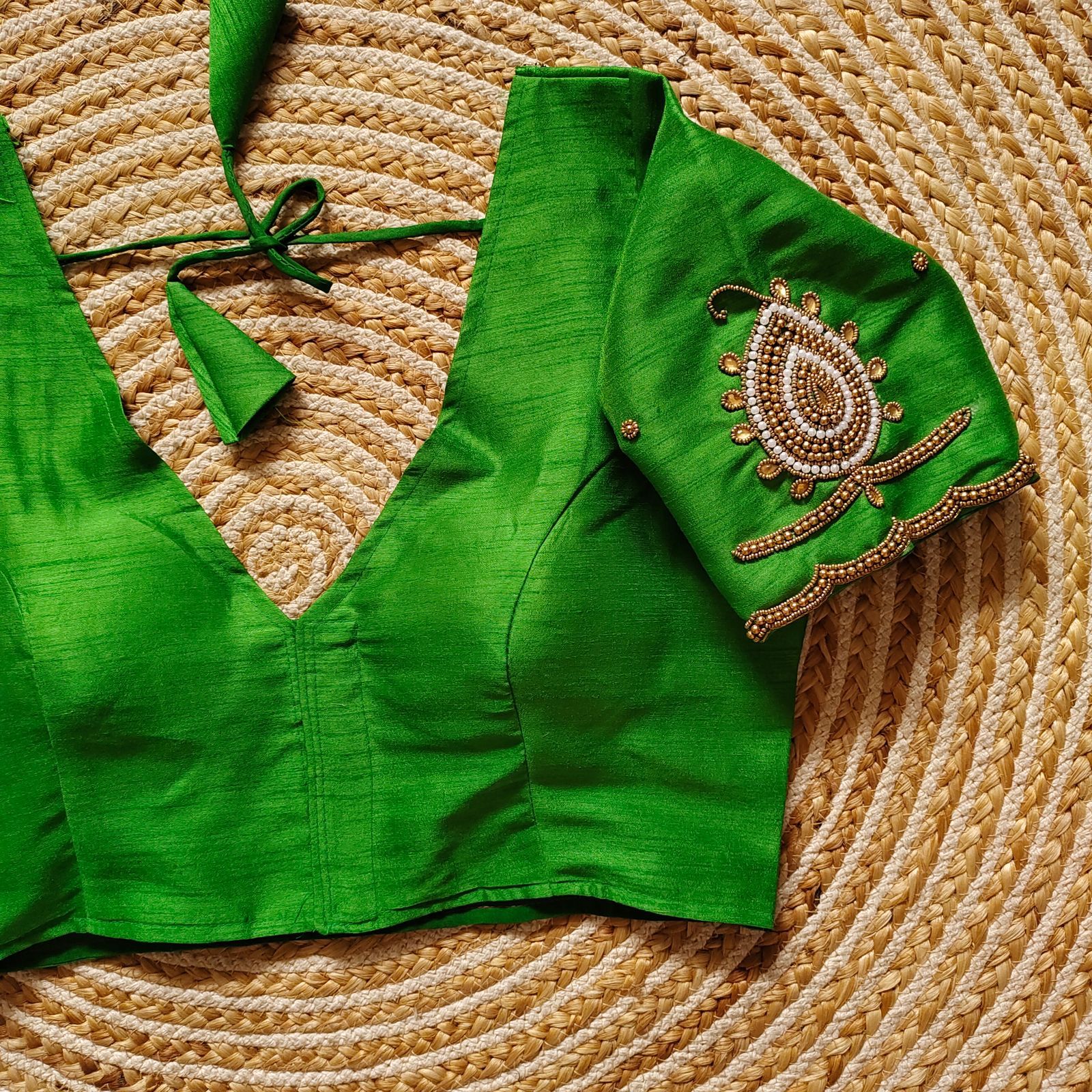 Beautiful Designer Golden Handcrafted Blouse