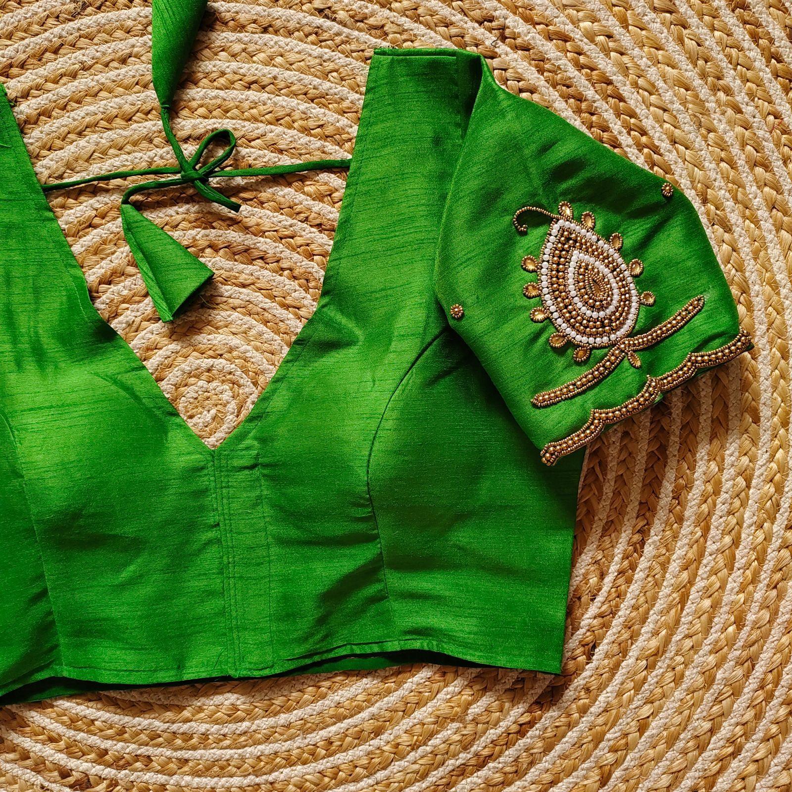 Beautiful Designer Golden Handcrafted Blouse - Anant Exports