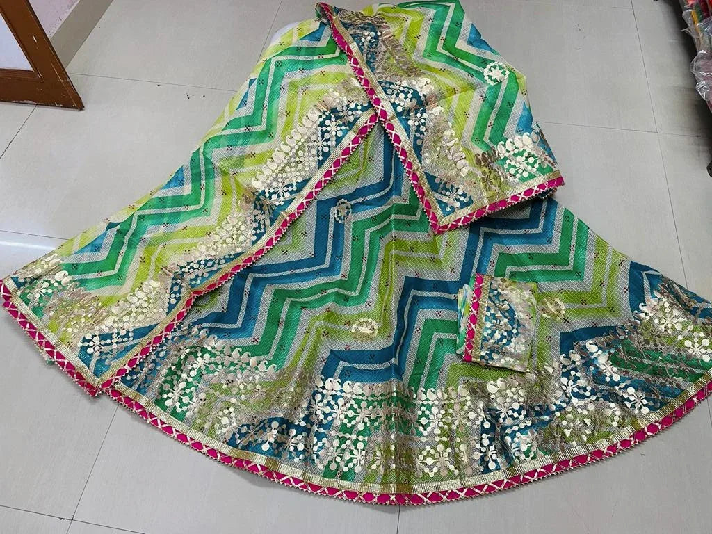 Rajasthani Traditional Bandhej Lehenga Chunni - Anant Exports