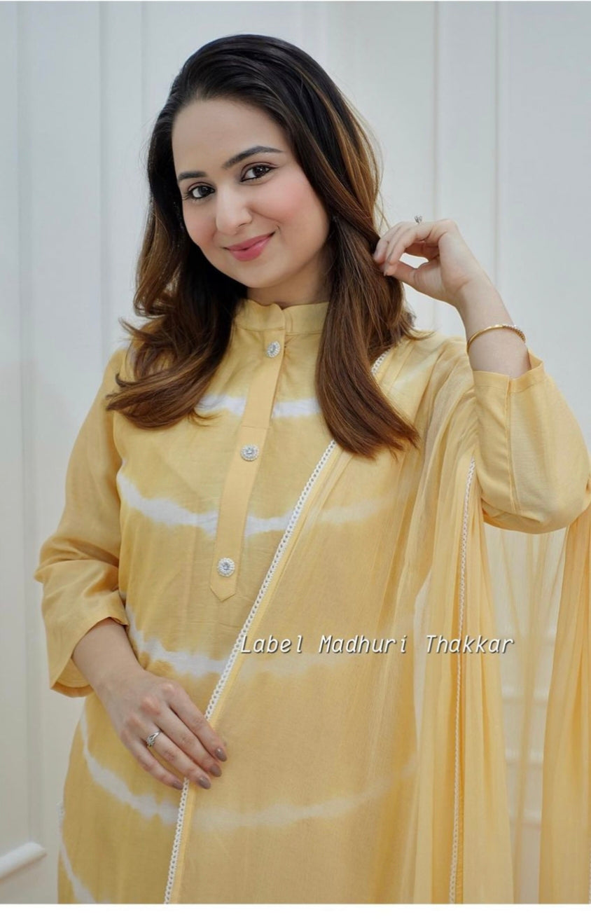 Beautiful Party Wear Pure Chanderi Silk Suit With Dupatta