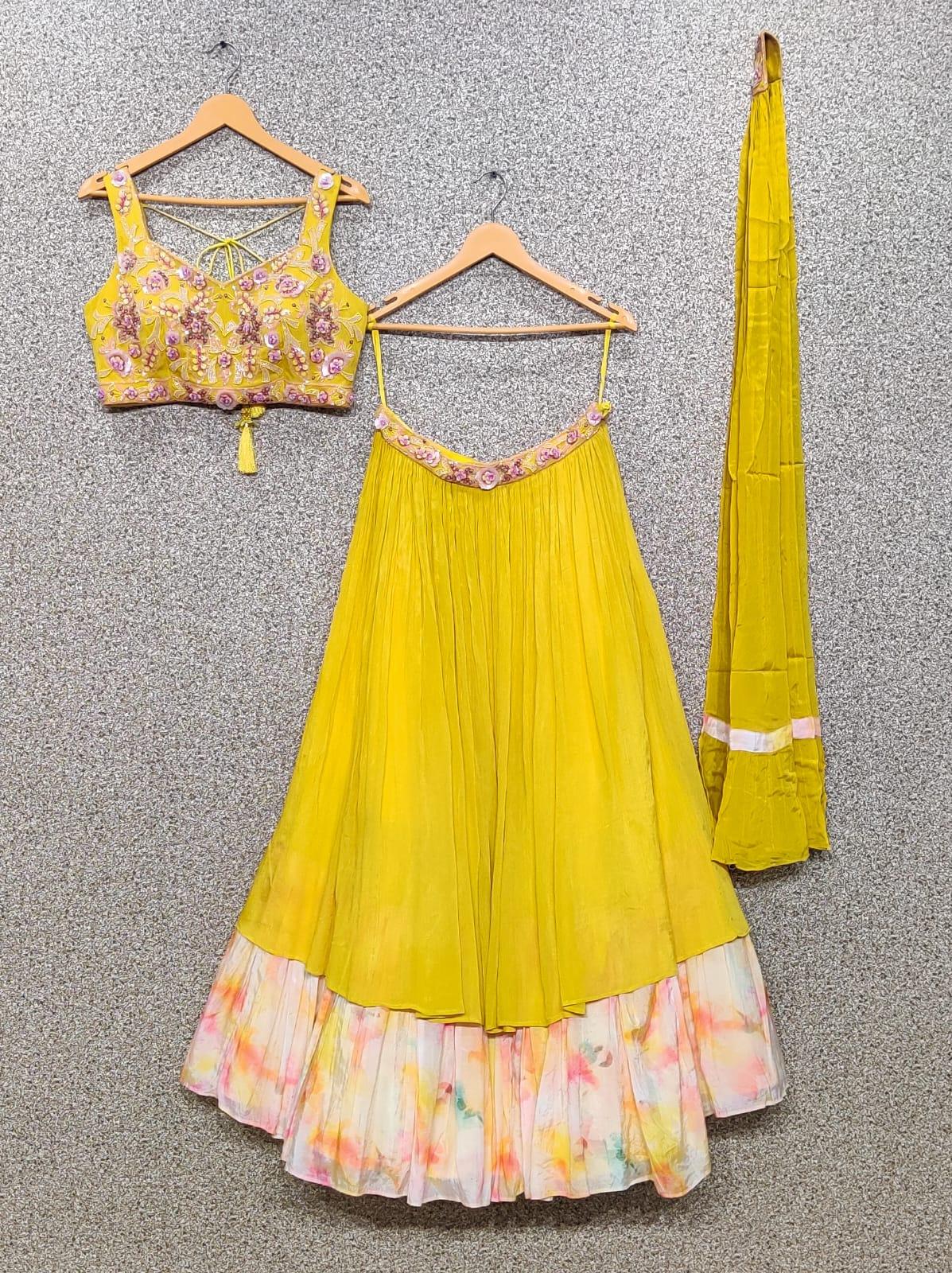 Beautiful Bridal Wedding Special for Haldi Lehenga Choli - Anant Exports