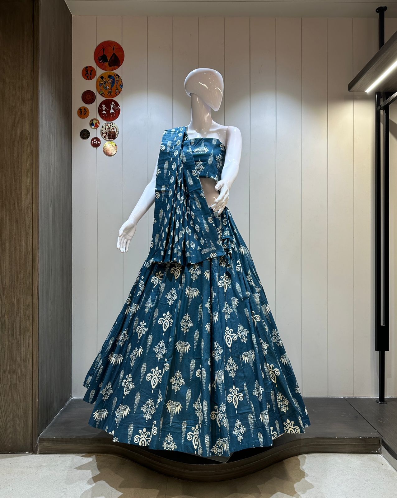 Navy Blue Pure Cotton Chaniya Choli for Navratri 2025 Look