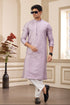 Lavender kurta pajama set for men