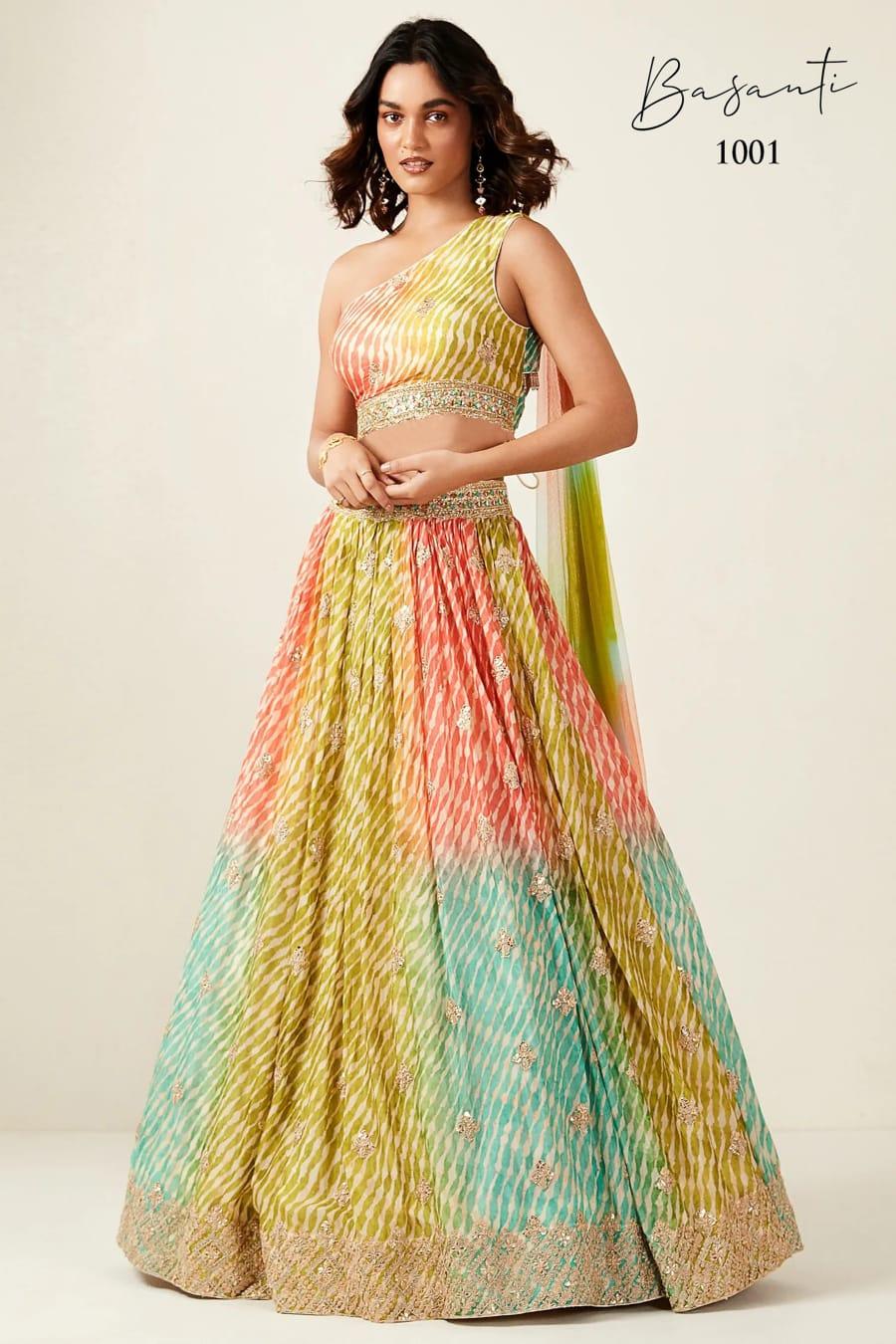 Virasat Basanti 1001 1003 Series Latest Designer Wedding Wear Lehenga Choli Dno 1001 - Anant Exports