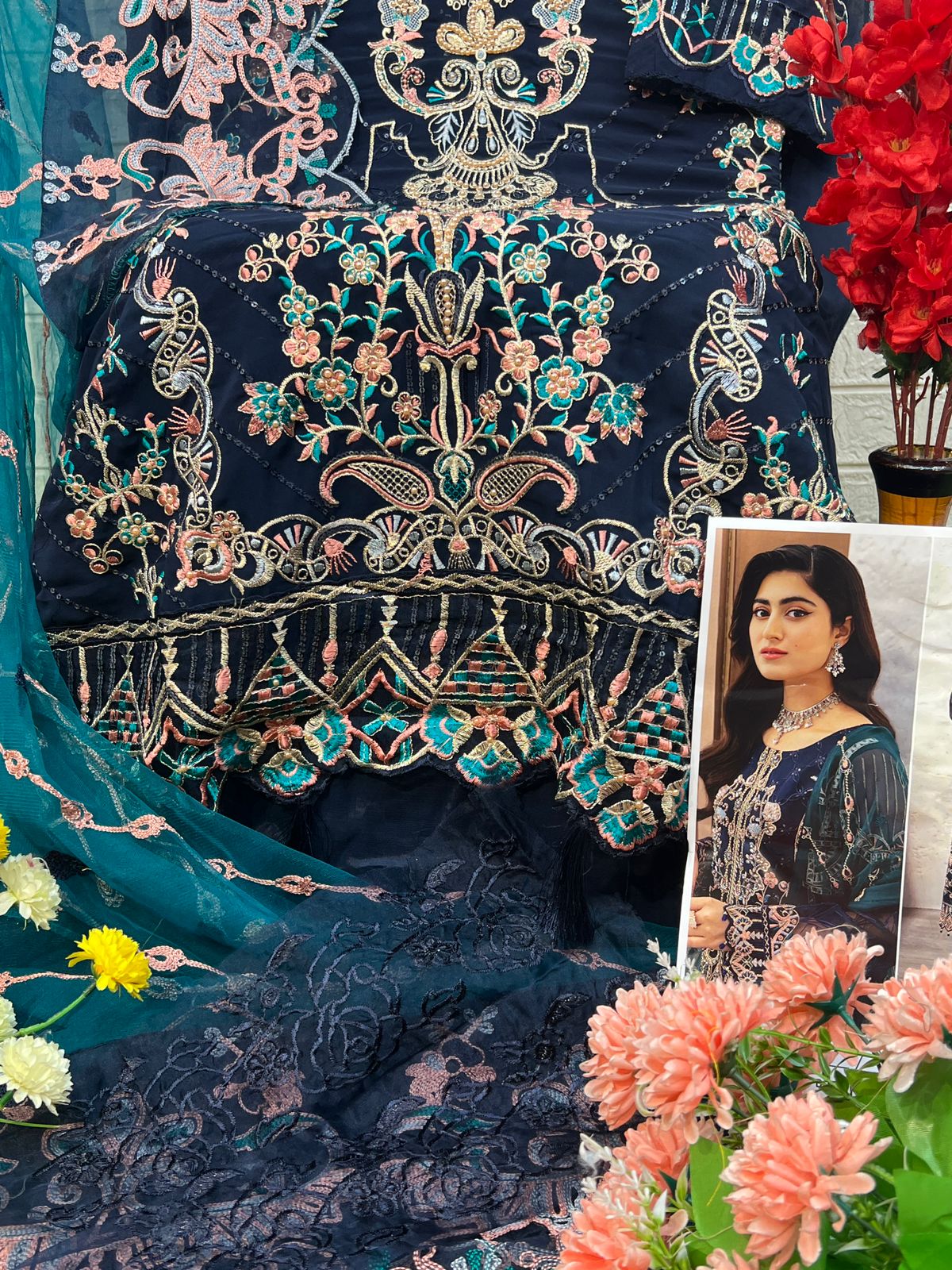 Zaha Designer Occasion Wear Pakistani Suit D.No.10272