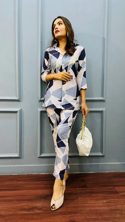 New Partywear Pure Cotton Cord Set - Anant Exports