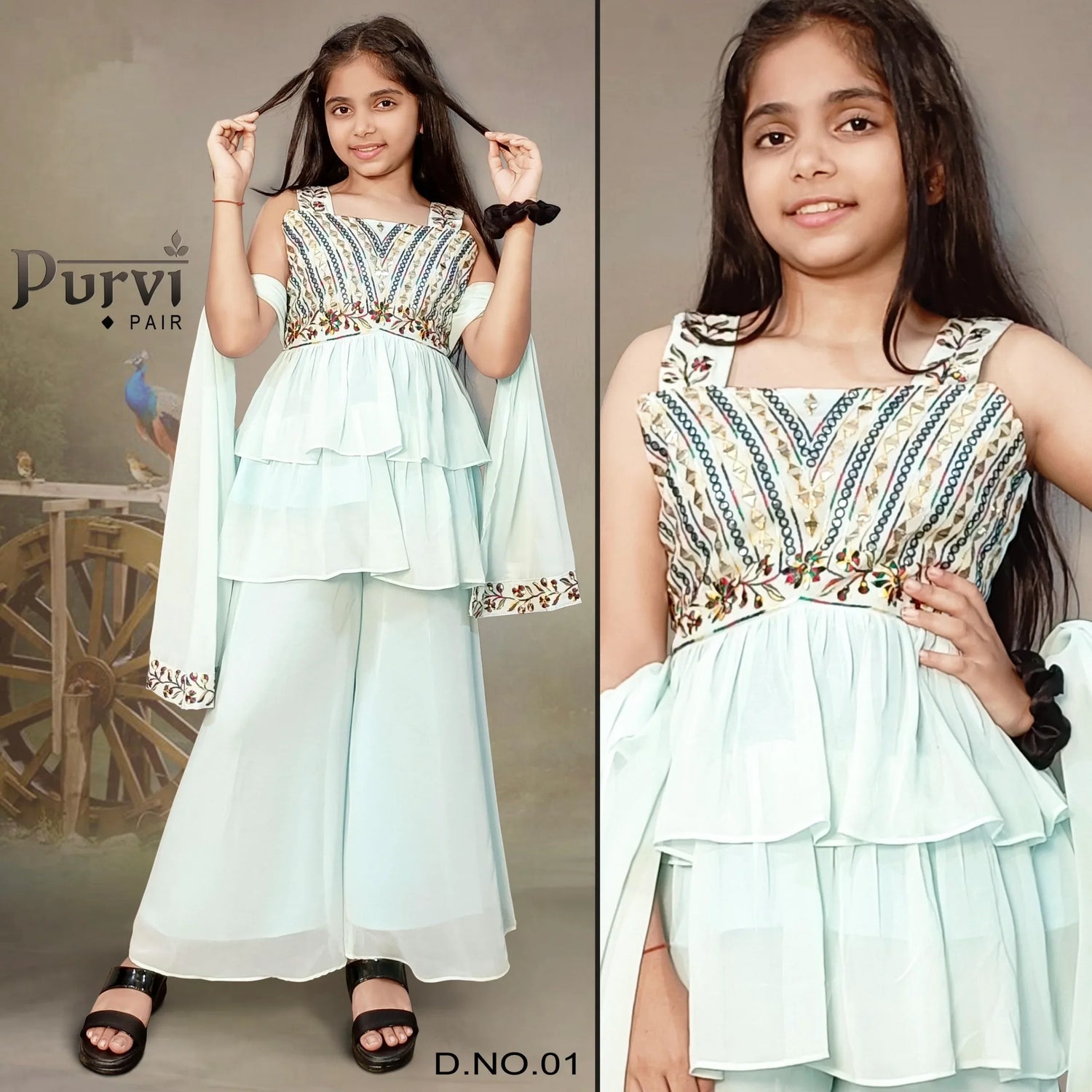 Beautiful Partywear Designer Purvi Children Wear Dress - Anant Exports