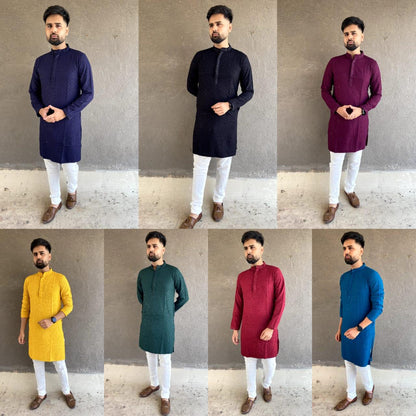 Traditional Occasion chikanKari work kurta Pajama - Anant Exports