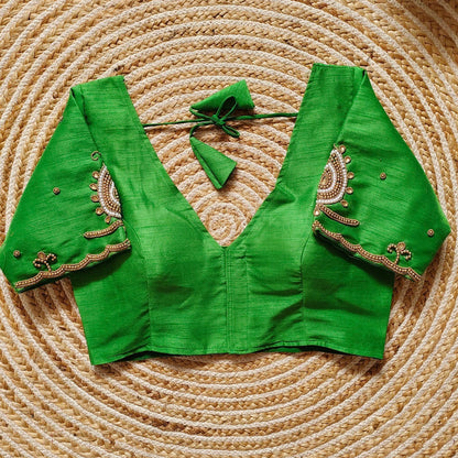 Beautiful Designer Golden Handcrafted Blouse - Anant Exports