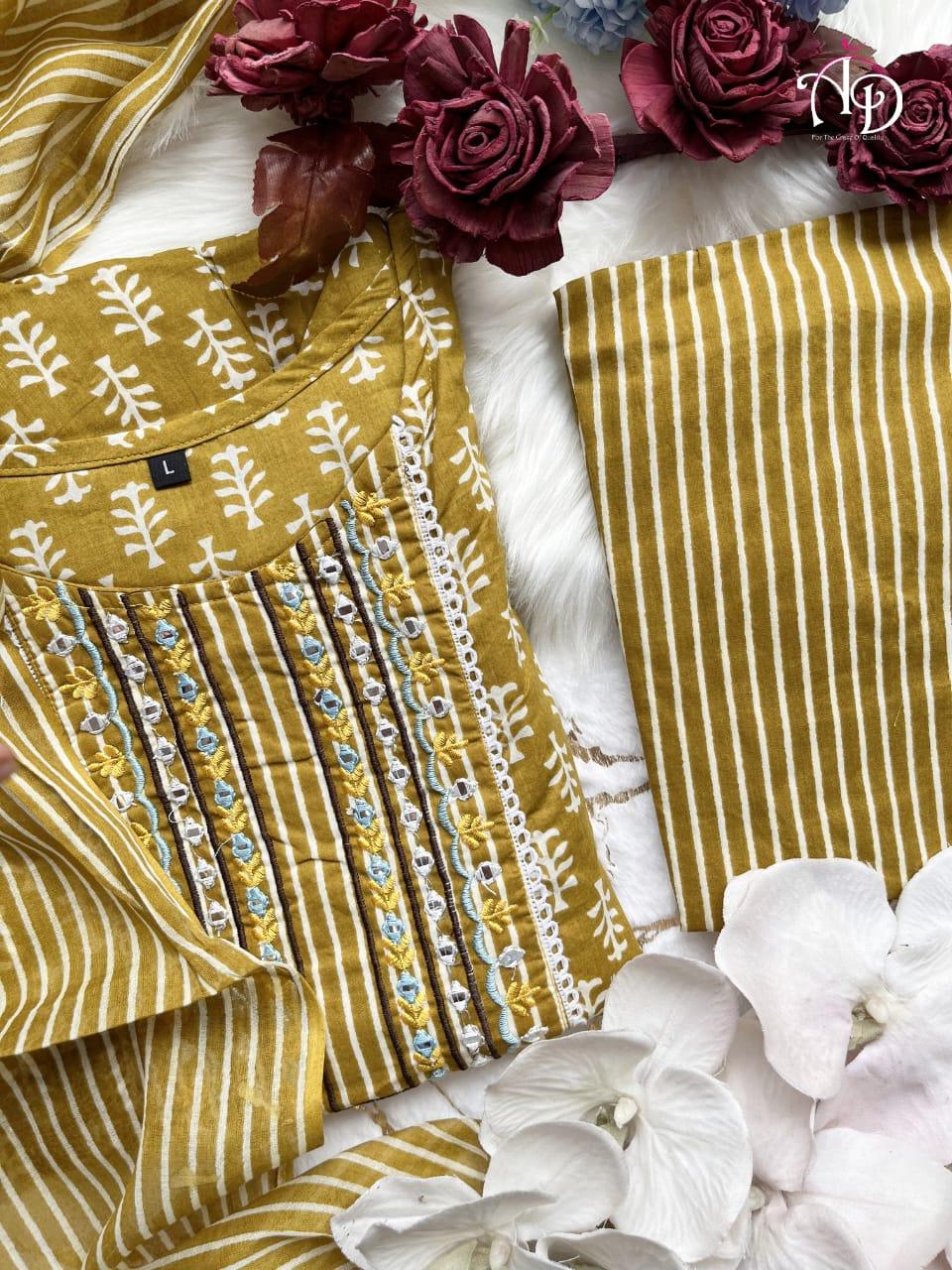 Beautiful Party Wear Cotton Anarkali Suit - Anant Exports