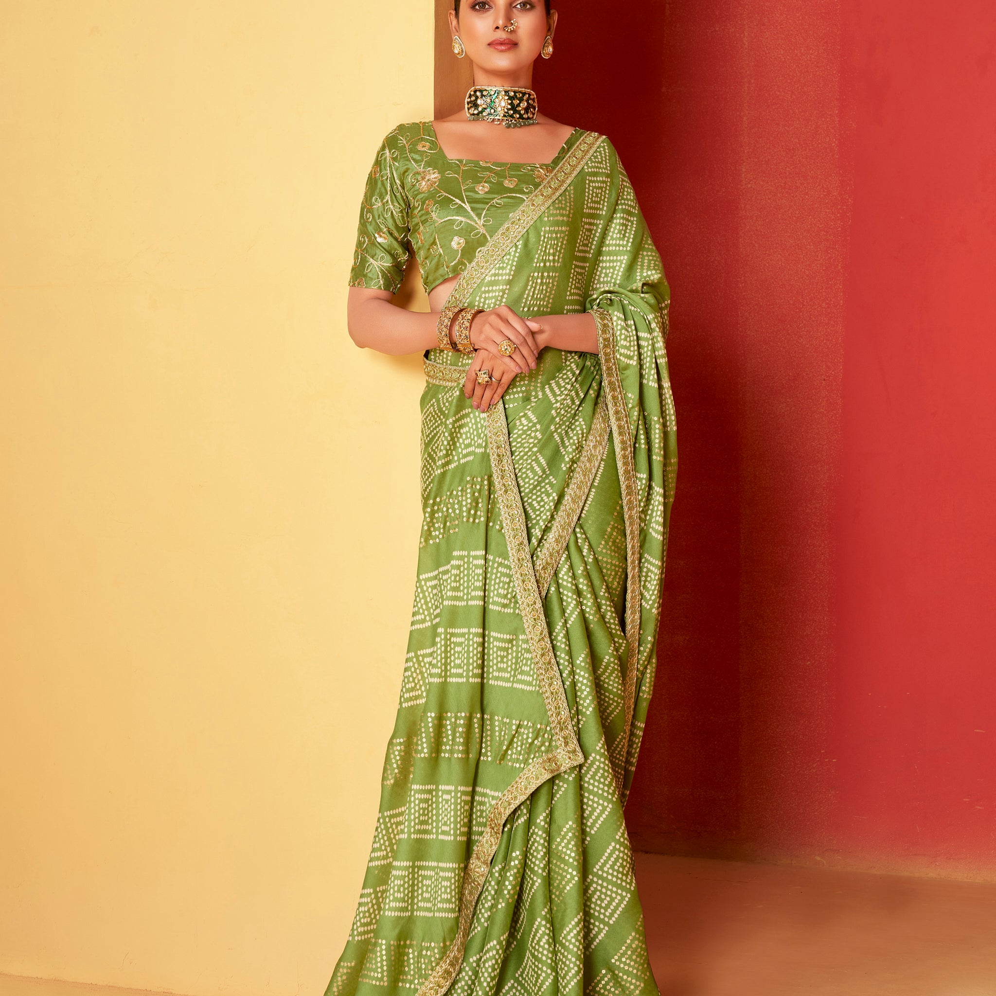 Beautiful Designer Occasion Wear Pure Chiffon Saree