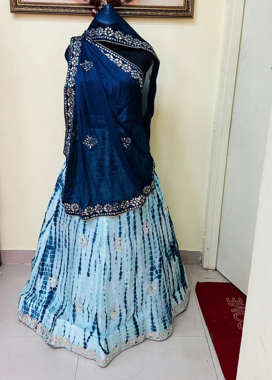 Rajsthani Traditional Gottapatti Shibori Lehanga Chunni - Anant Exports