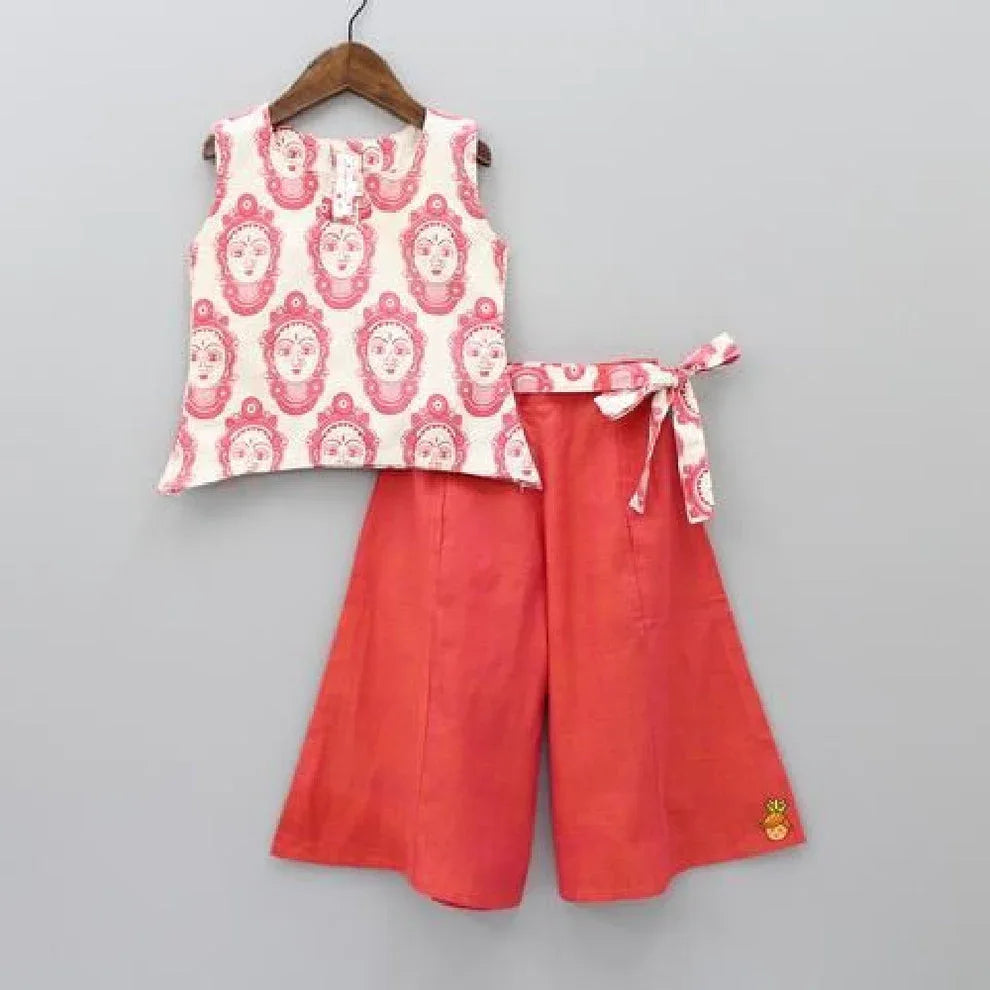 Designer Party Wear Kids Crop Top &amp; Plazzo Dress - Anant Exports