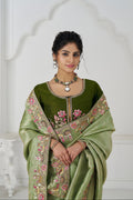 Traditional mehendi saree for wedding and parties