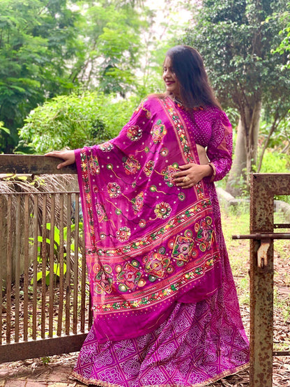 Pavitra Bandhej Navratri Lehenga Choli - Anant Exports