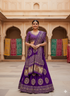 Purple Pure Modal Gajji Silk Rajsthani Lehenga Choli 