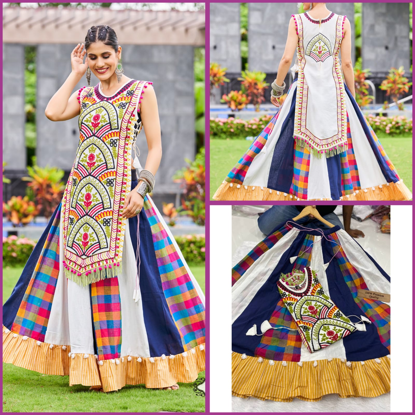 New Garba Khelayia Skirt Panel Navratri Lehenga Choli Collection