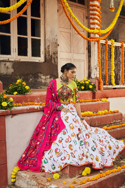 Traditional Garba outfit with embroidery