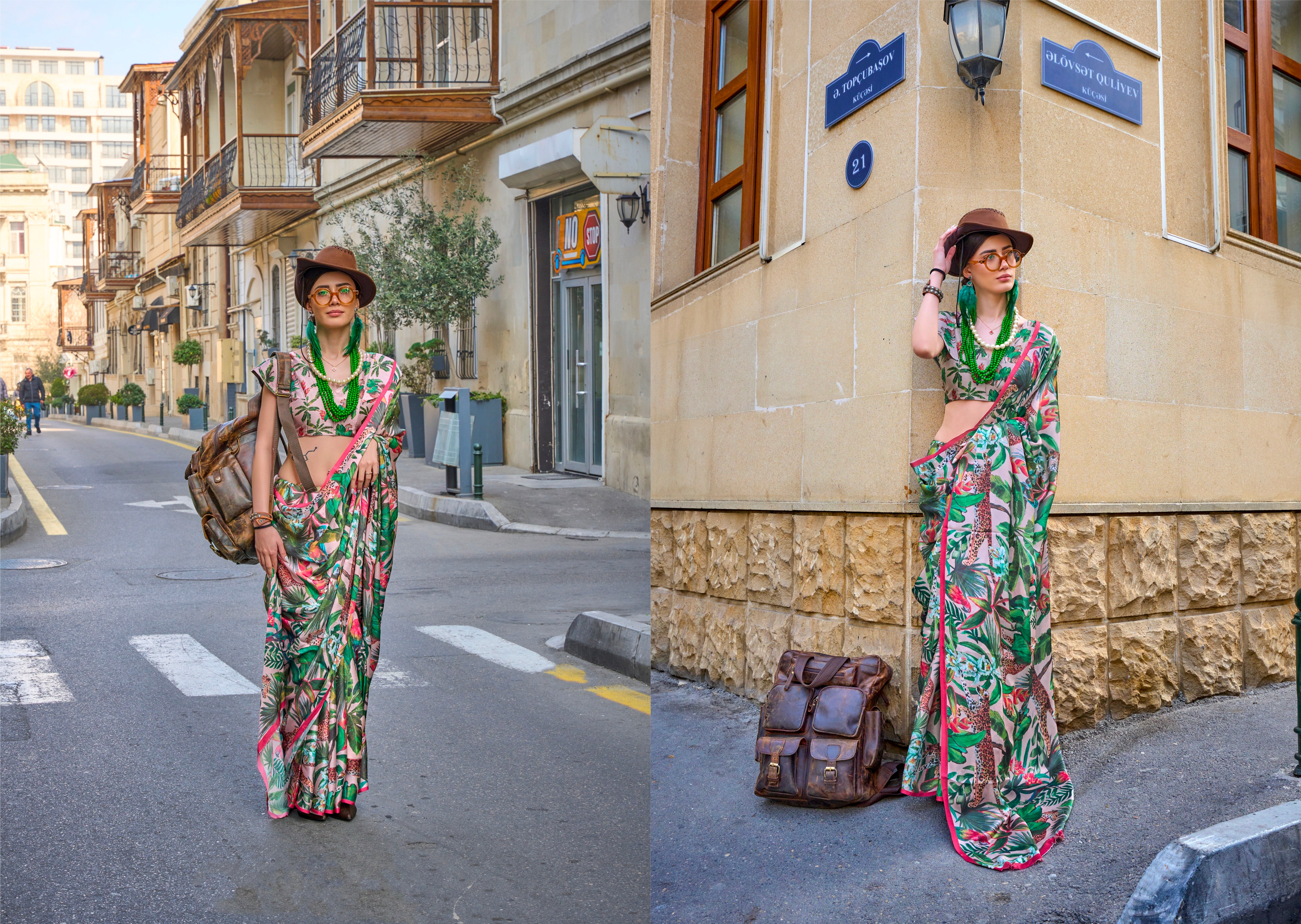 Beautiful Casual Wear Satin Georgette With Digital Print Saree