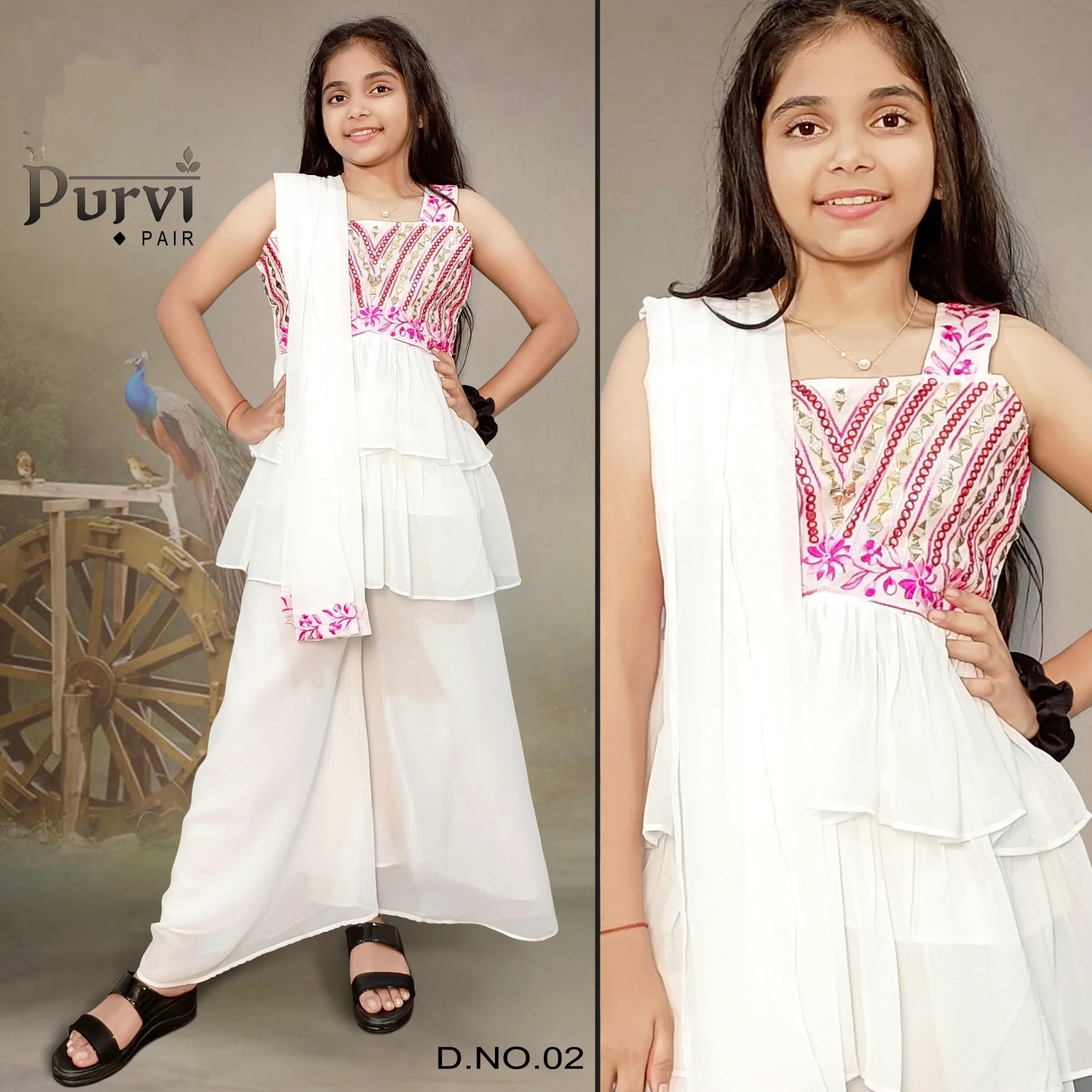 Beautiful Partywear Designer Purvi Children Wear Dress - Anant Exports