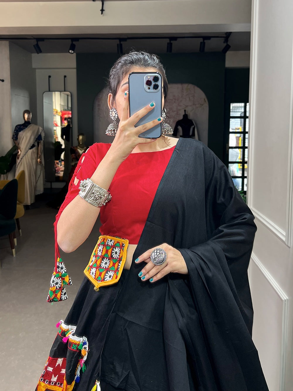 Navratri Special Traditional Bandhej Lehenga choli Dno 1657