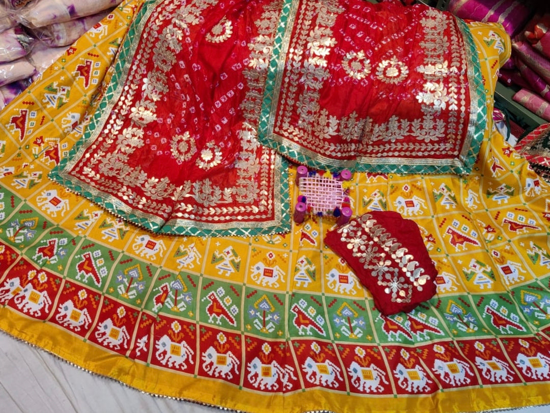 Rajsthani Traditional Patola Print Lehenga Choli