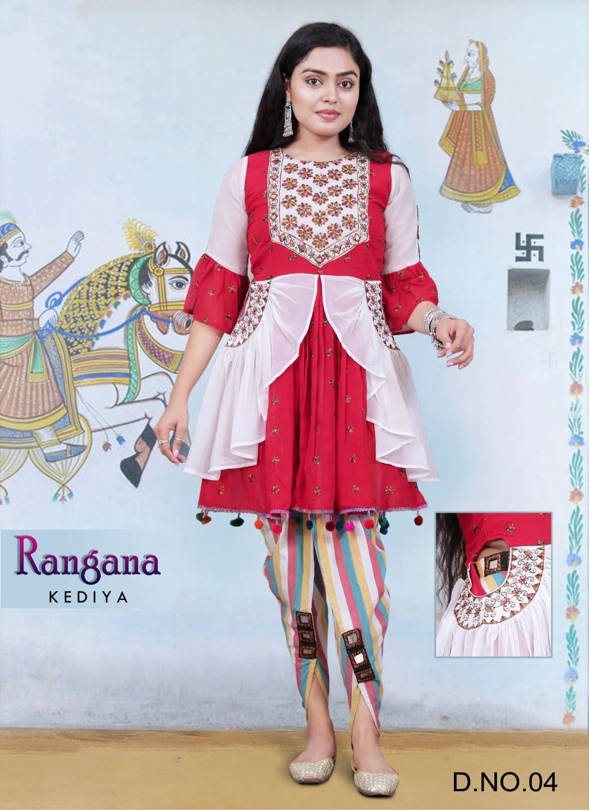 Traditional Navratri Festival Rangana Kediya Dress