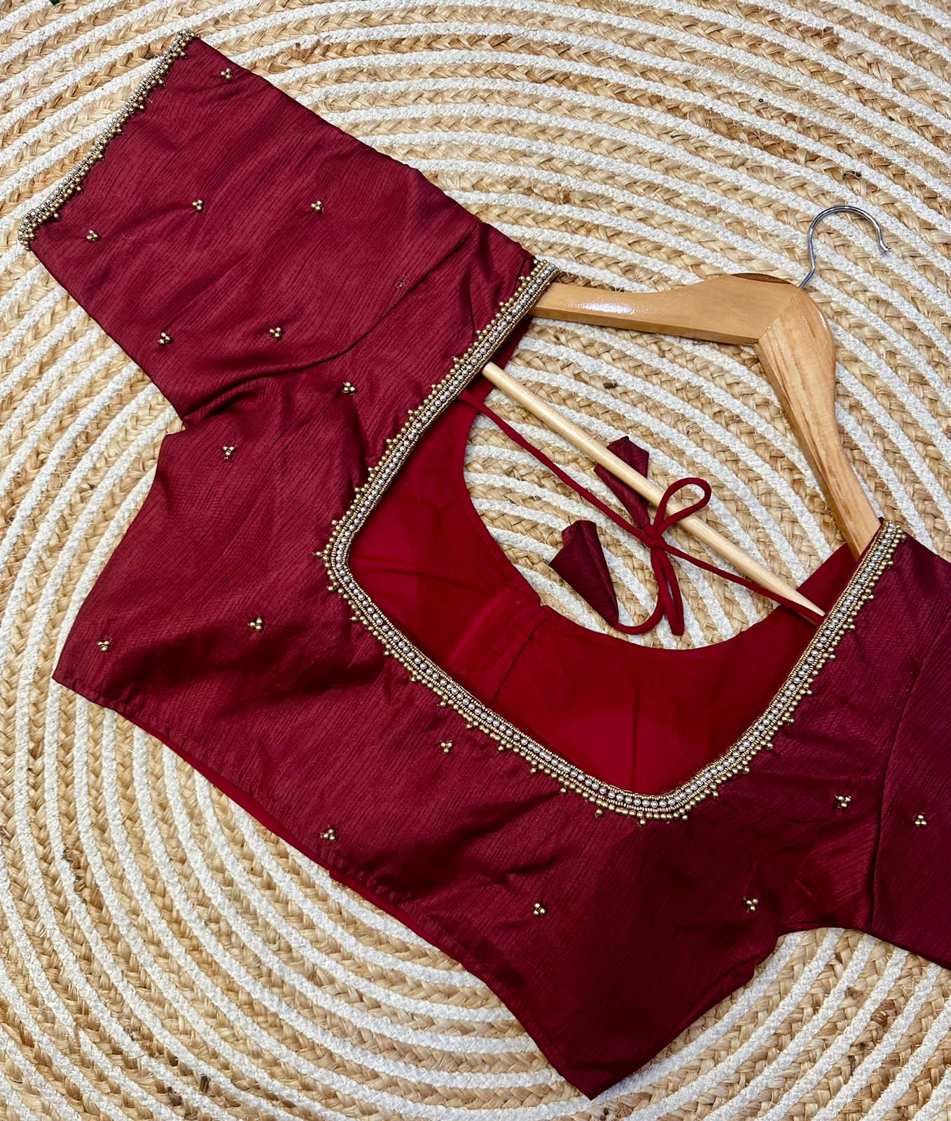 Beautiful Designer Golden Handcrafted Blouse